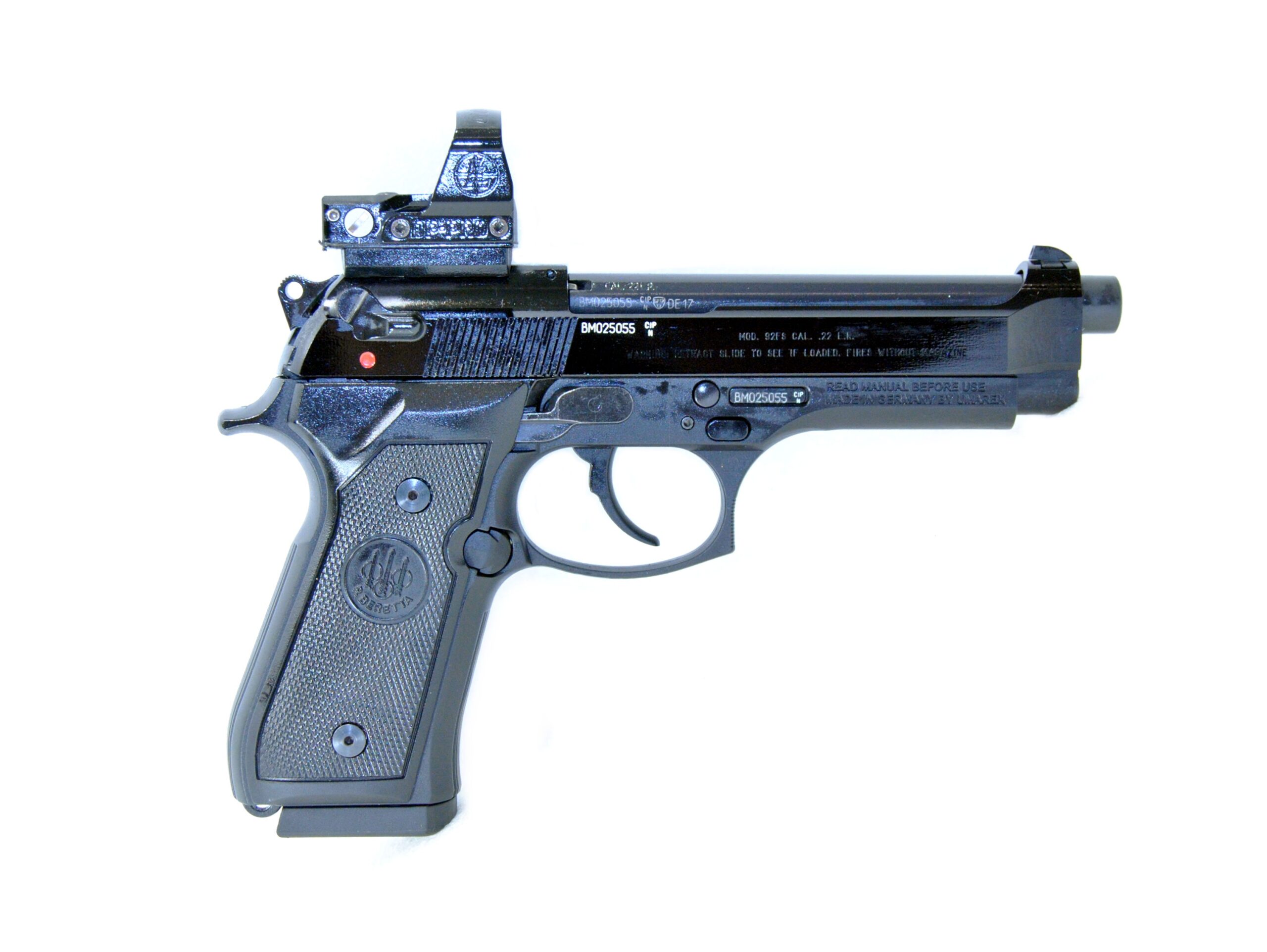 Beretta 92FS in .22LR, S/N BM025055